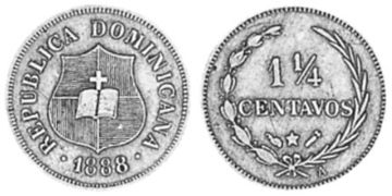 1-1/4 Centavos 1882-1888
