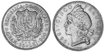 5 Francos 1891