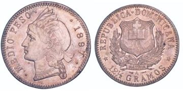 1/2 Peso 1897