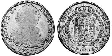 8 Escudos 1789-1791