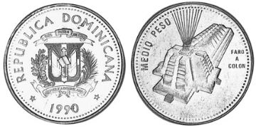 1/2 Peso 1990