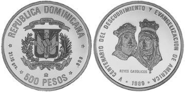 500 Pesos 1989