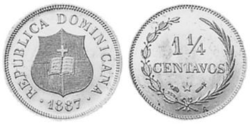 1-1/4 Centavos 1887