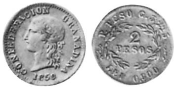 2 Pesos 1857-1858