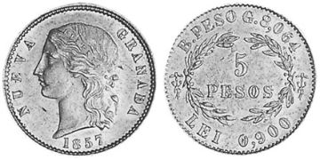 5 Pesos 1849-1857