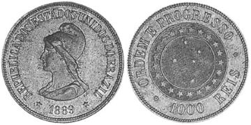 1000 Reis 1889