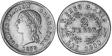 2 Pesos 1859-1860