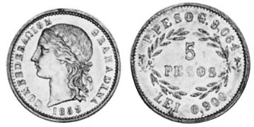 5 Pesos 1859