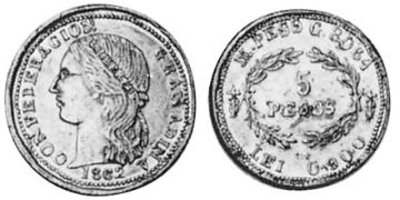 5 Pesos 1862