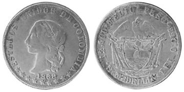 1/2 Peso 1868