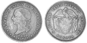 5 Decimos 1868-1871