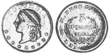 5 Pesos 1864