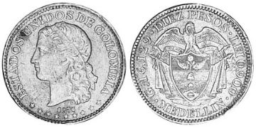 10 Pesos 1873-1876