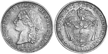 10 Pesos 1863-1870
