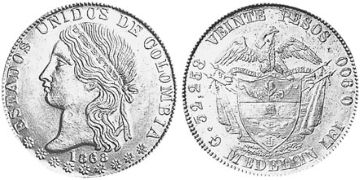 20 Pesos 1867-1872