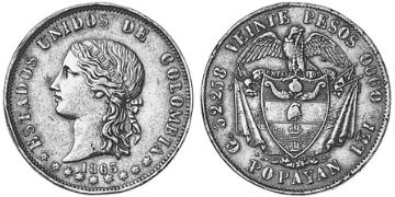 20 Pesos 1863-1878