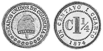 1-1/4 Centavos 1874