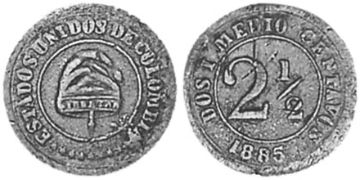 2-1/2 Centavos 1885