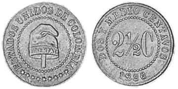 2-1/2 Centavos 1886