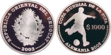 1000 Pesos Uruguayos 2003