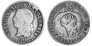 10 Centavos 1885-1886