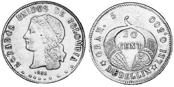 20 Centavos 1886