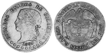 50 Centavos 1874-1885