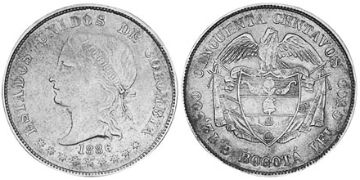 50 Centavos 1885-1886