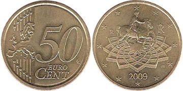50 Euro Cent 2008-2013
