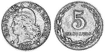 5 Centavos 1896-1942