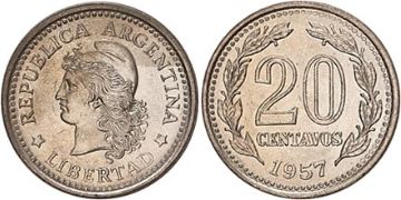 20 Centavos 1957-1961