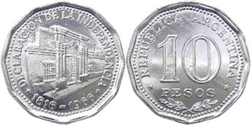 10 Pesos 1966