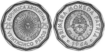 25 Pesos 1964-1968