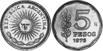 5 Pesos 1976-1977