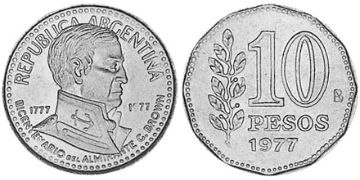 10 Pesos 1977