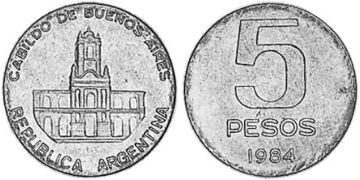 5 Pesos 1984-1985