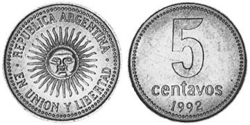 5 Centavos 1992-2005