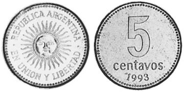 5 Centavos 1993-1995