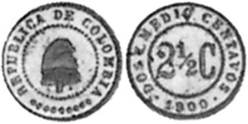 2-1/2 Centavos 1900-1902