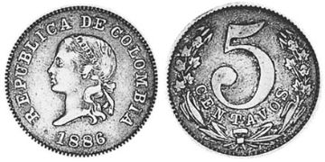 5 Centavos 1886-1888