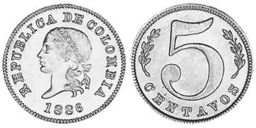 5 Centavos 1886-1902