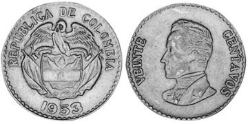 20 Centavos 1952-1953