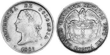 50 Centavos 1889-1899