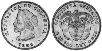50 Centavos 1892