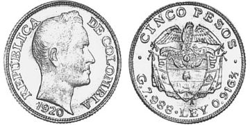 5 Pesos 1919-1924