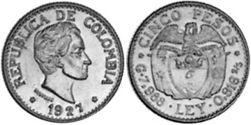5 Pesos 1924-1930