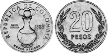 20 Pesos 1982-1989