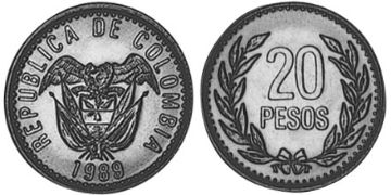 20 Pesos 1989-1994