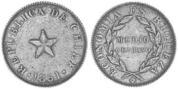 1/2 Centavo 1851