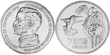 750 Pesos 1978-1979